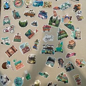 Travel-Themed Sticker Set